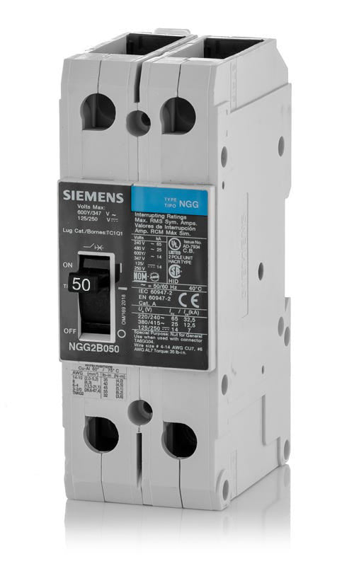 Siemens NGG2B050 - 50A 2 Pole Molded Case Circuit Breaker