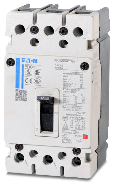 Eaton / Cutler-Hammer PDG13C0045TFFJ - 45A 3 Pole Molded Case Circuit Breaker