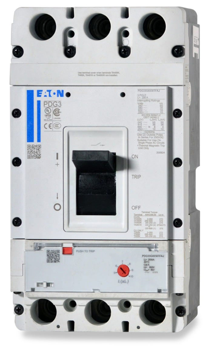 New Eaton PDG33G0350TFAJ 3 Pole Circuit Breaker SuperBreakers