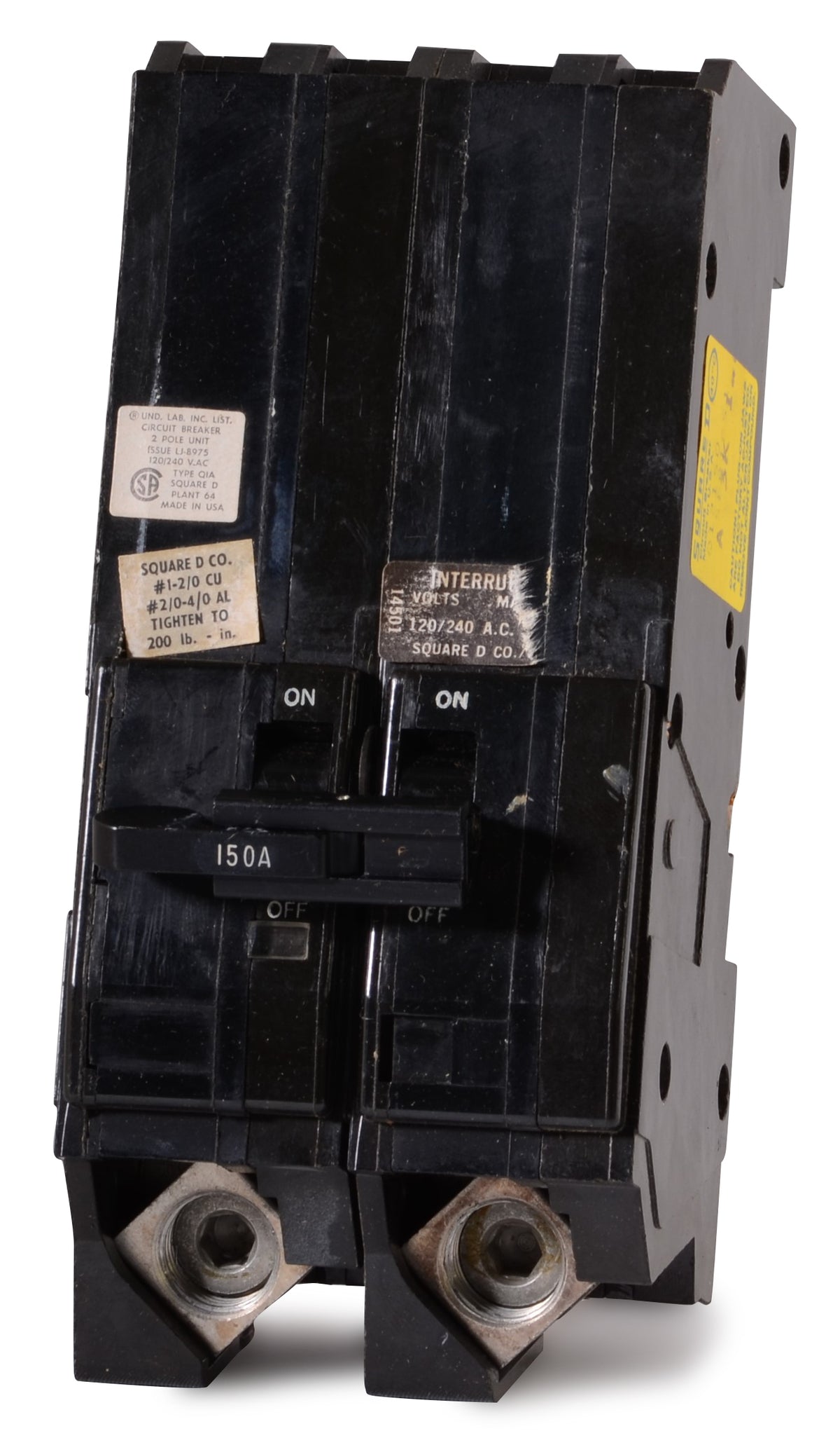 Square D Q12150 - 150A 2 Pole Molded Case Circuit Breaker