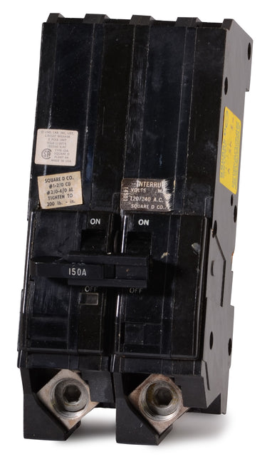 Square D Q12150 - 150A 2 Pole Molded Case Circuit Breaker