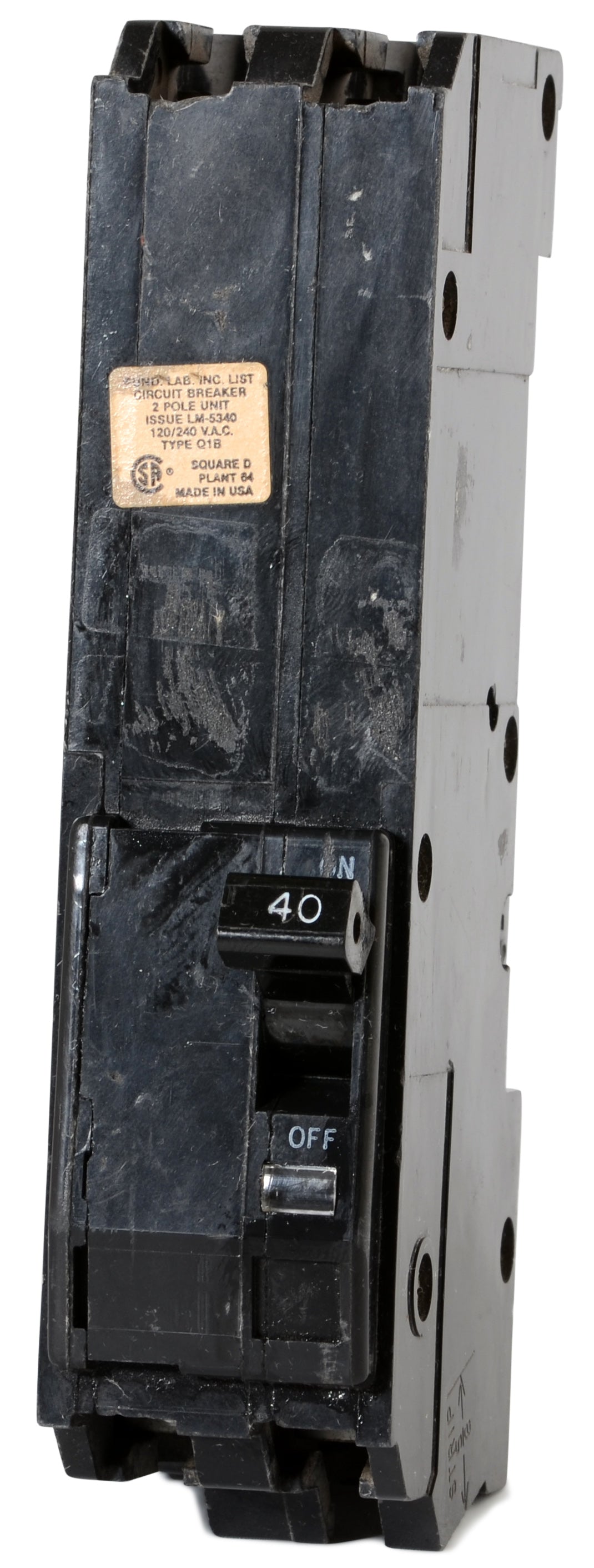 Square D Q1B240 - 40A 2 Pole Molded Case Circuit Breaker
