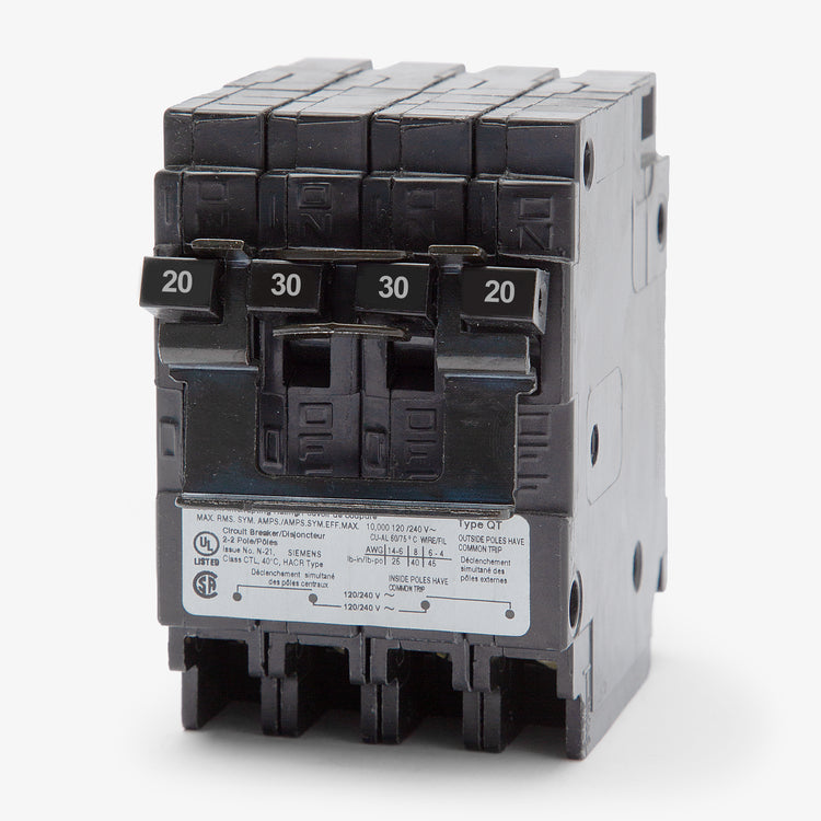 Siemens Q22030CT - 20/30A Triplex Miniature Circuit Breaker