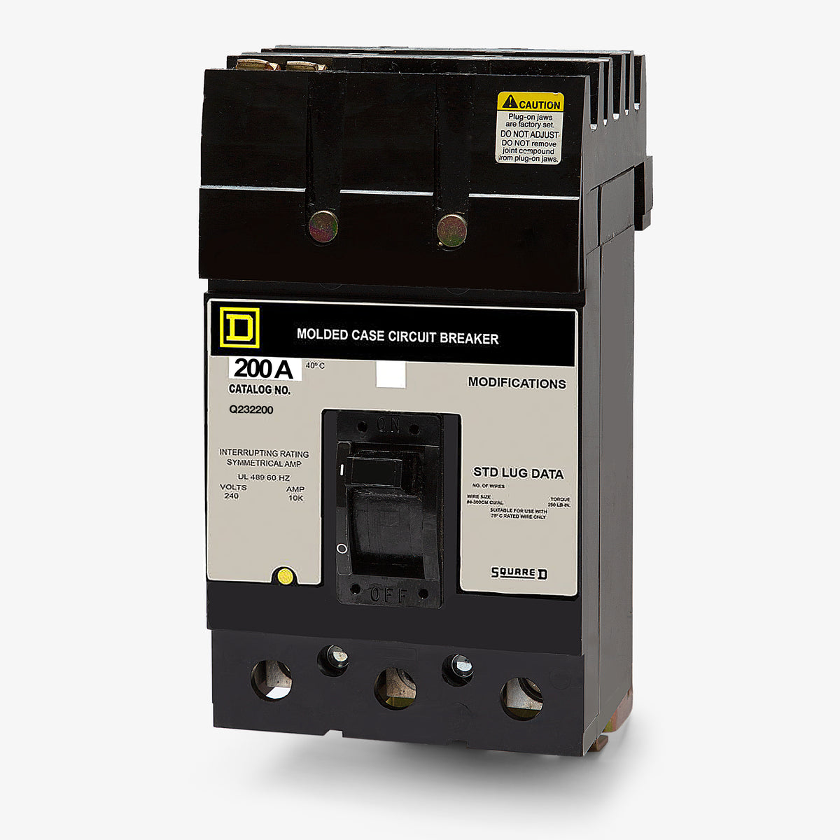 Square D Q232200 - 200A 3 Pole Molded Case Circuit Breaker