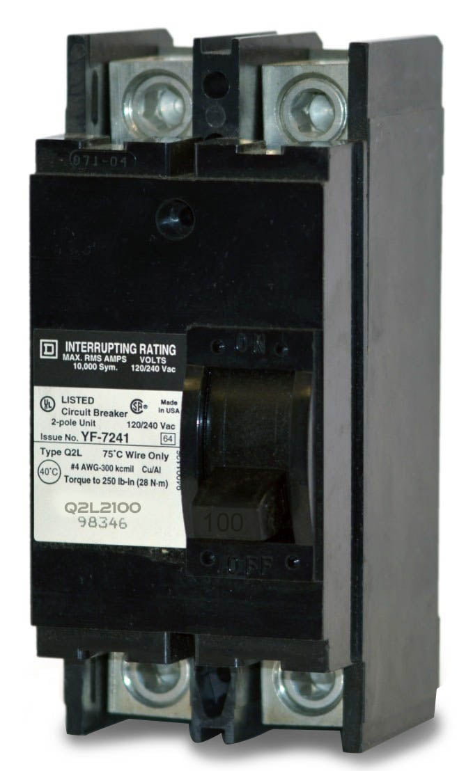 Square D Q2L2100 - 100A 2 Pole Molded Case Circuit Breaker