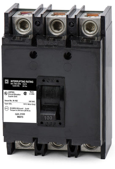 Square D Q2L3100 - 100A 3 Pole Molded Case Circuit Breaker