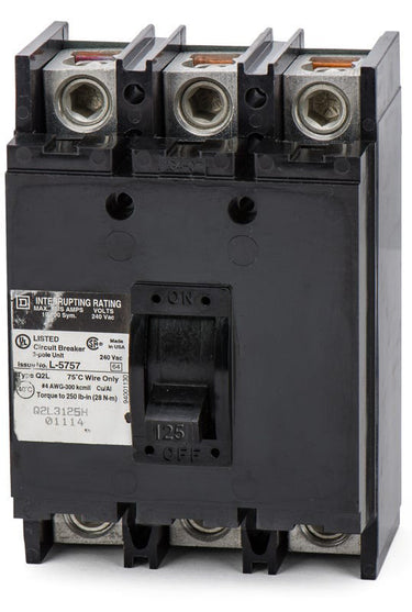 Square D Q2L3125H - 125A 3 Pole Molded Case Circuit Breaker