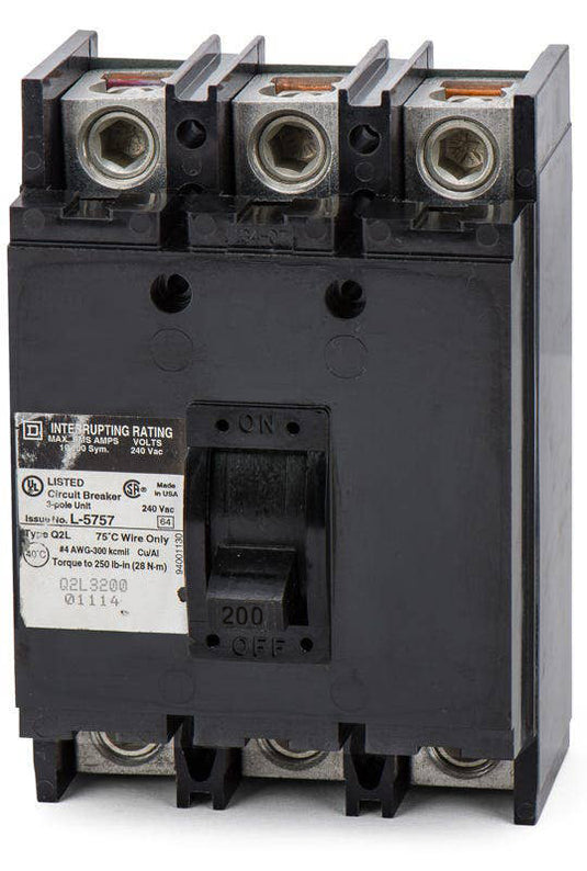 Square D Q2L3200 - 200A 3 Pole Molded Case Circuit Breaker