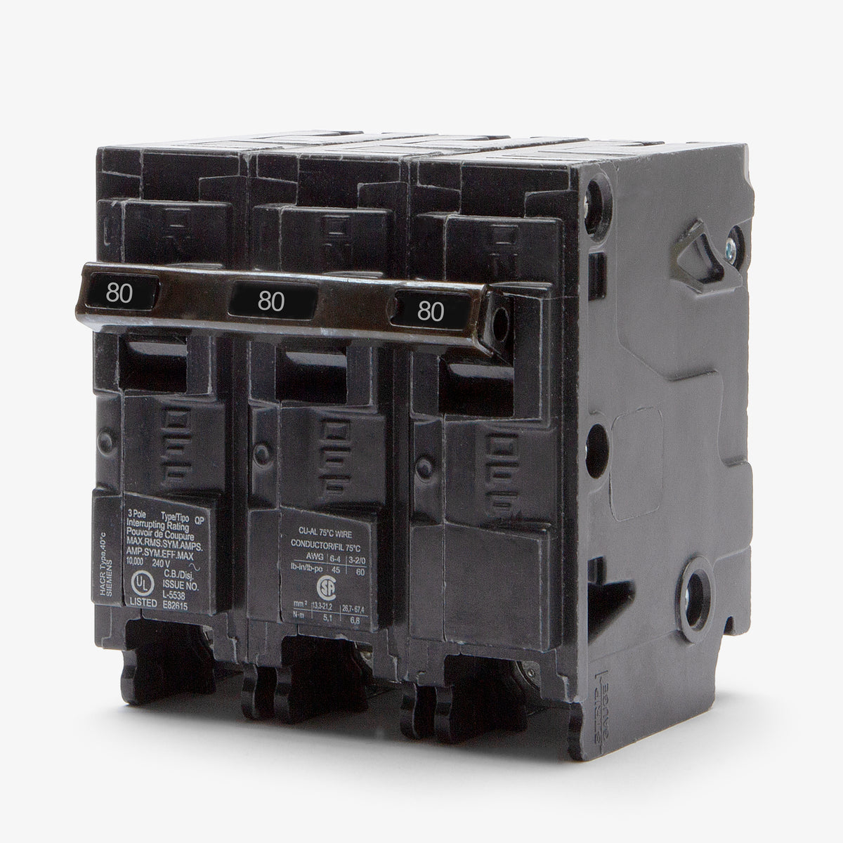 Siemens Q380 - 80A 3 Pole Miniature Circuit Breaker