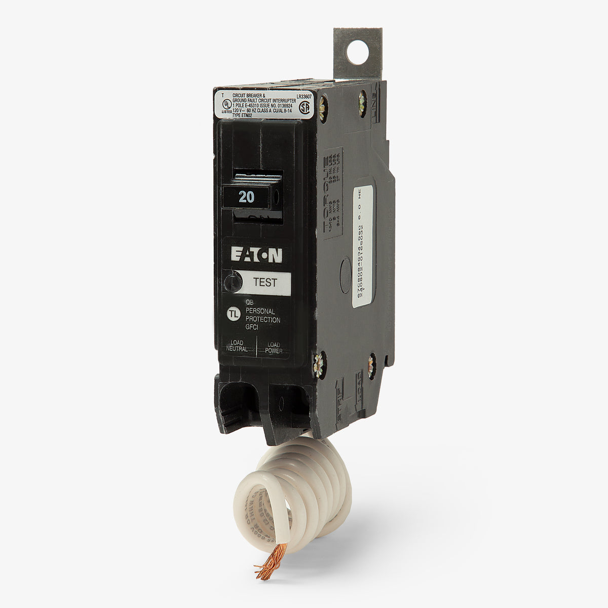 Eaton / Cutler-Hammer QB1020GF - 20A GFCI Miniature Circuit Breaker