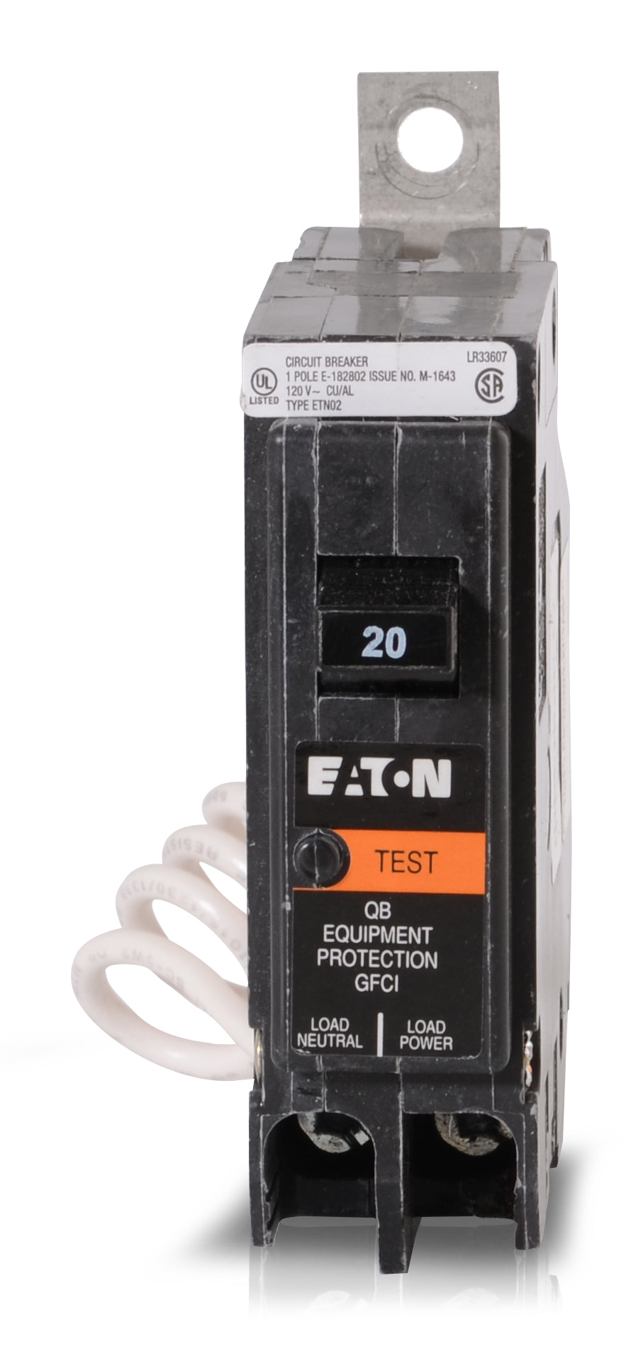 Eaton / Cutler-Hammer QBH1020EP - 20A GFEP Miniature Circuit Breaker