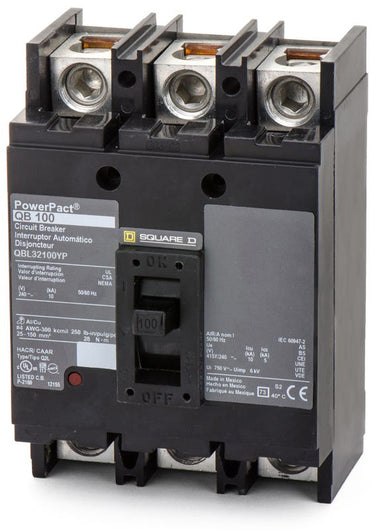 Square D QBL32100YP - 100A 3 Pole Molded Case Circuit Breaker