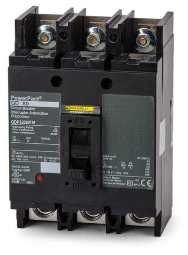 Square D QDP32080TM - 80A 3 Pole Molded Case Circuit Breaker