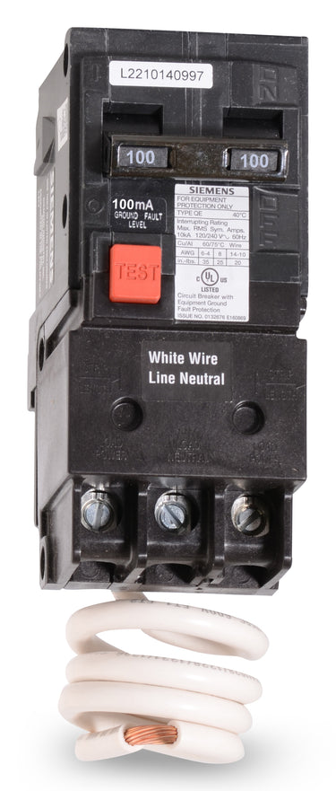 Siemens QE2100VH - 100A 2 Pole Molded Case Circuit Breaker