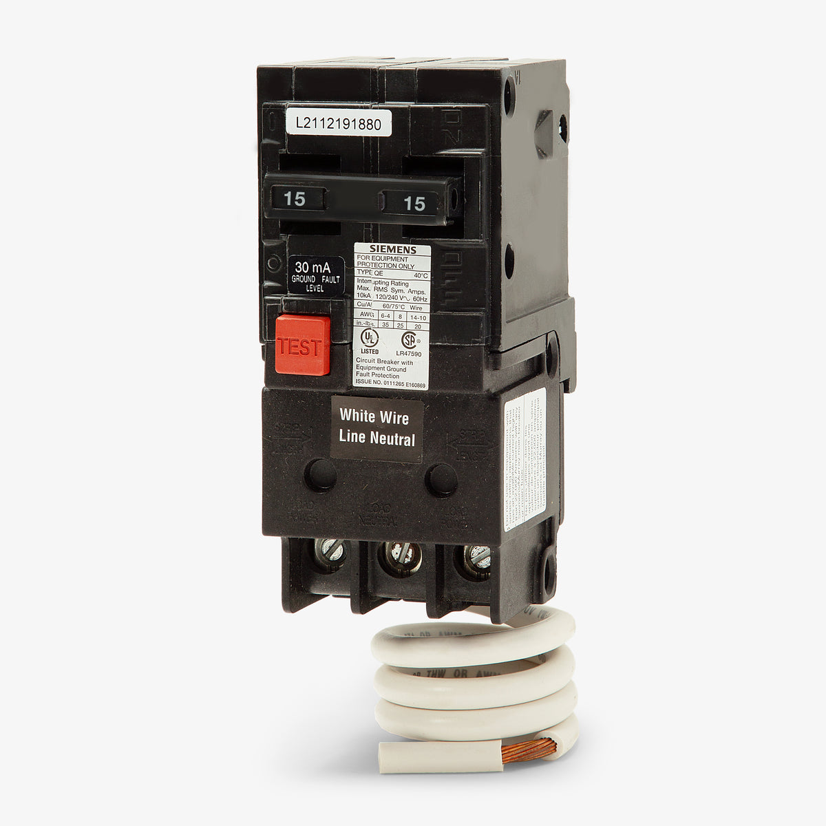 Siemens QE215 - 15A GFEP Miniature Circuit Breaker