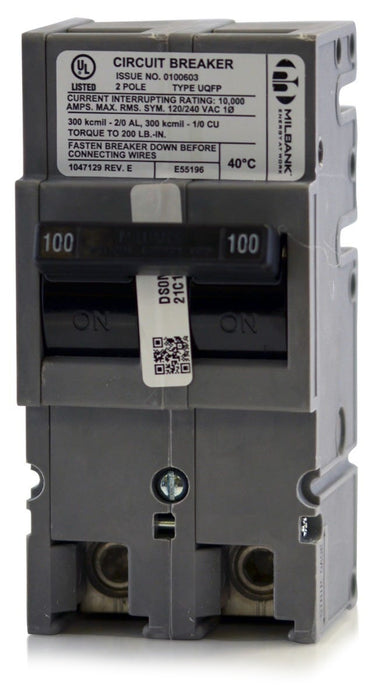 Zinsco QFP100-2 - 100A 2 Pole Molded Case Circuit Breaker