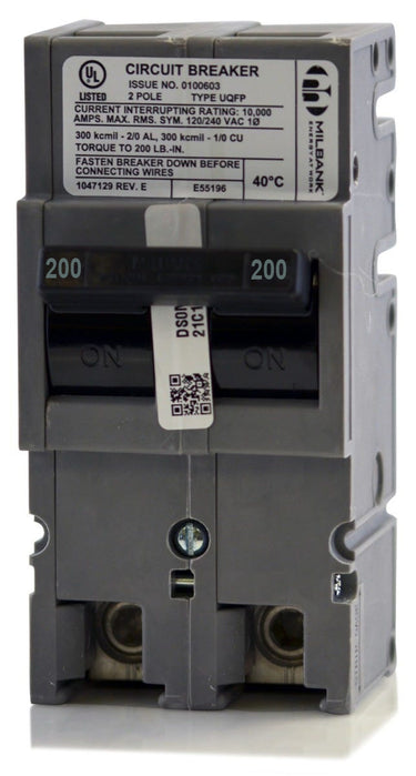 Zinsco QFP200-2 - 200A 2 Pole Molded Case Circuit Breaker