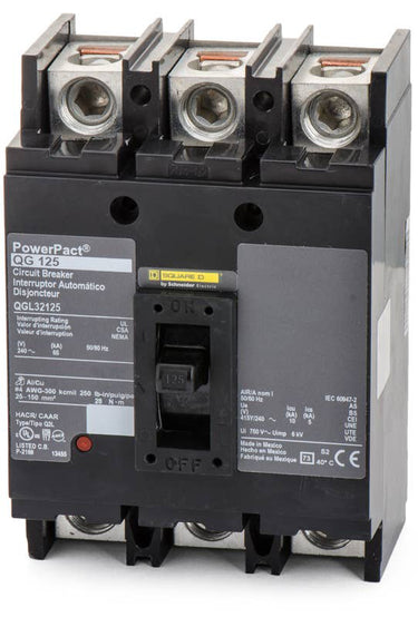Square D QGL32125 - 125A 3 Pole Molded Case Circuit Breaker