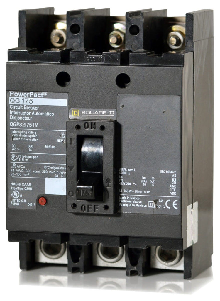 Square D QGP32175TM - 175A 3 Pole Molded Case Circuit Breaker
