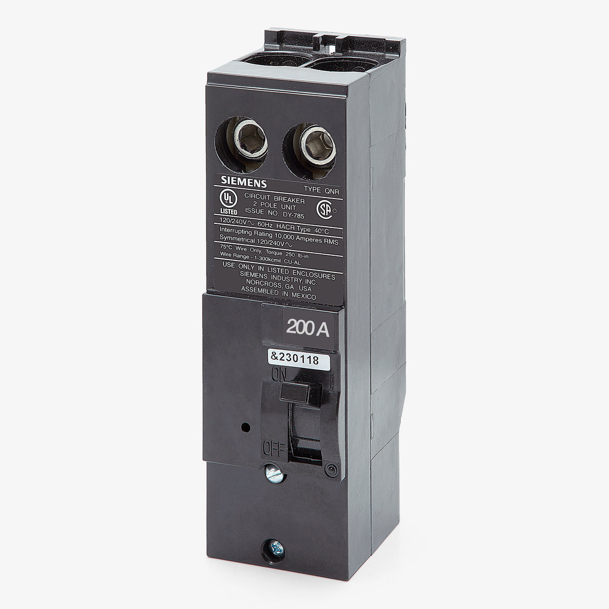 Siemens QN2200RH - 200A 2 Pole Molded Case Circuit Breaker