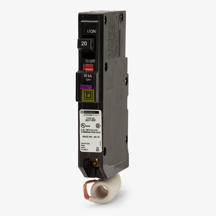 Square D QO120DF - 20A Dual Function Miniature Circuit Breaker