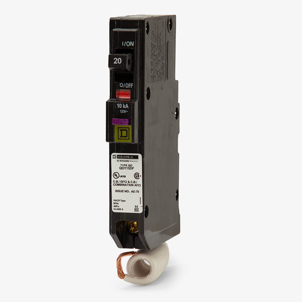 Square D QO120DF 1 Pole Circuit Breaker Arc/Ground Fault