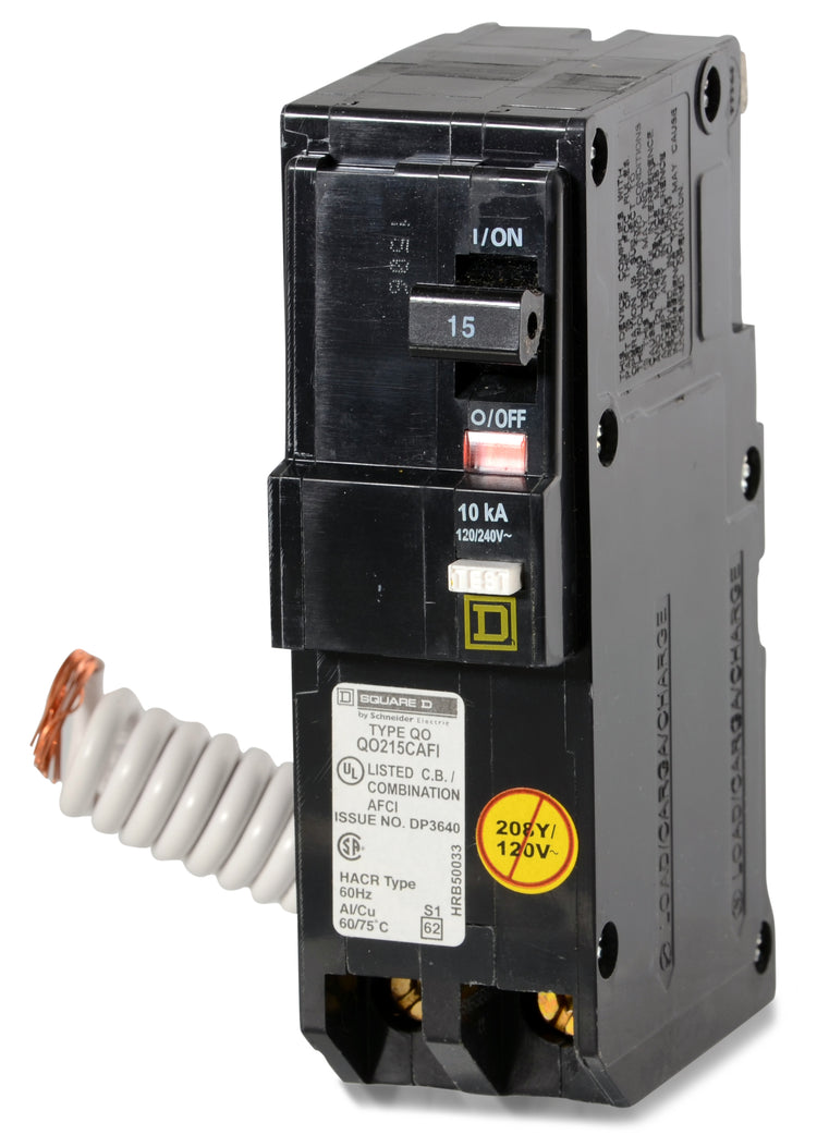 Square D QO215CAFI - 15A AFCI Miniature Circuit Breaker