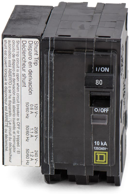 Square D QO2801021 - 80A 2 Pole Miniature Circuit Breaker
