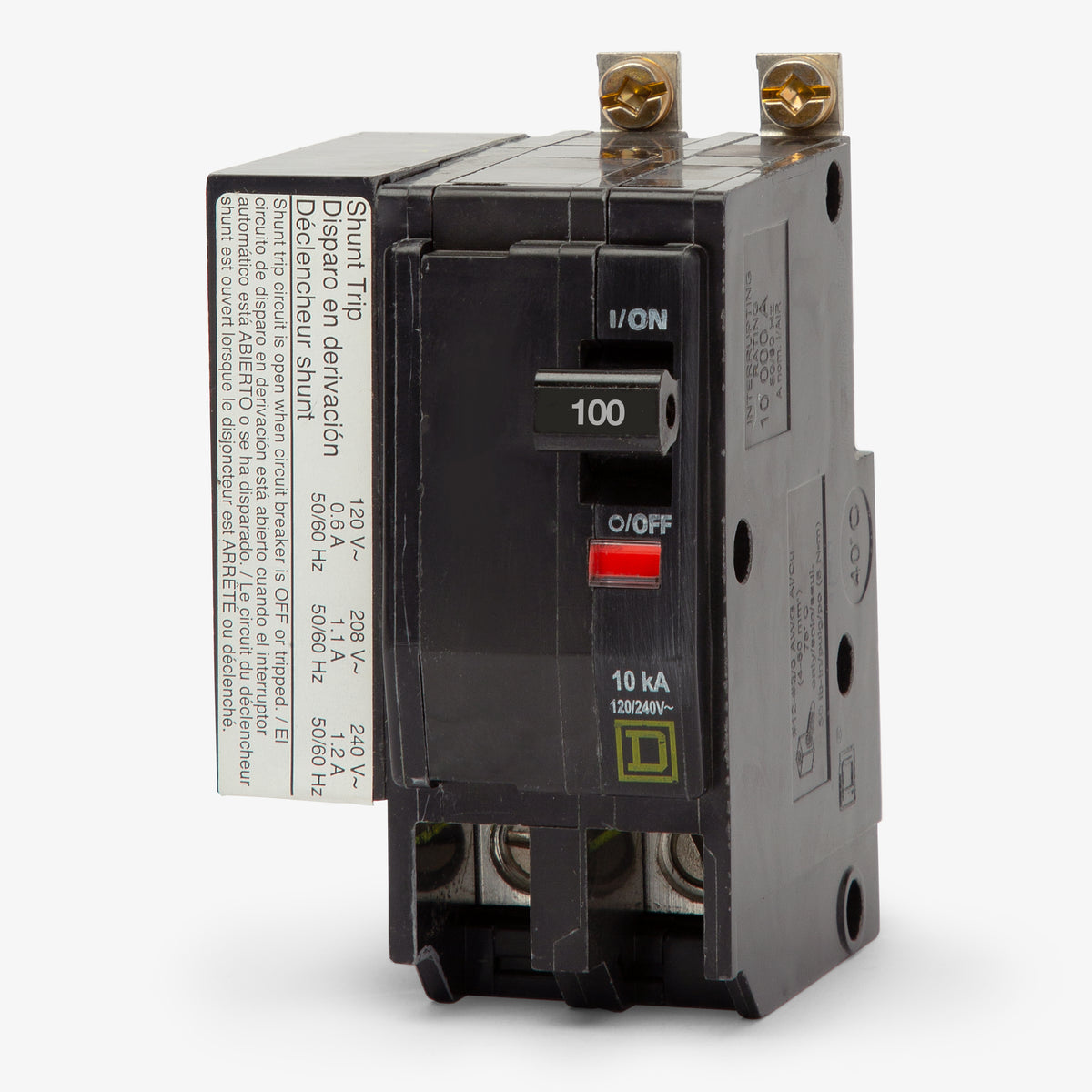 Square D QOB21001021 - 100A 2 Pole Miniature Circuit Breaker