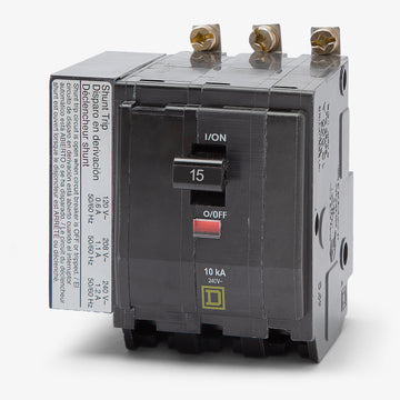 Square D QOB3151021 - 15A 3 Pole Miniature Circuit Breaker