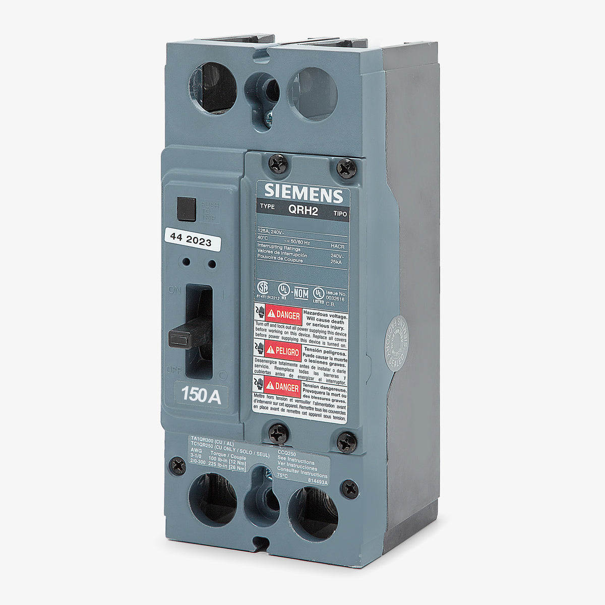Siemens QRH22B100L - 100A 2 Pole Molded Case Circuit Breaker
