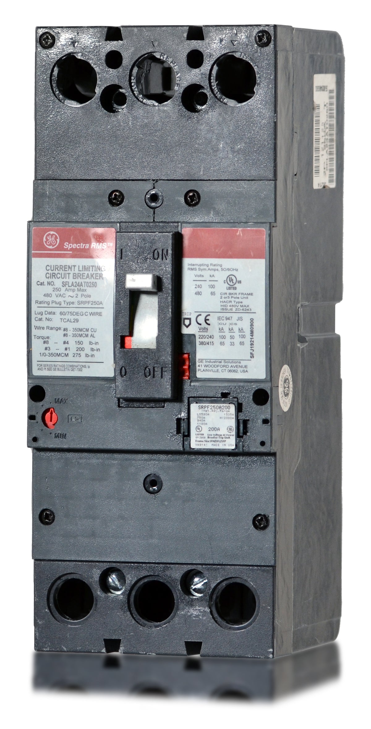 ABB / General Electric SFLA24AT0250 - 250A 2 Pole Molded Case Circuit Breaker