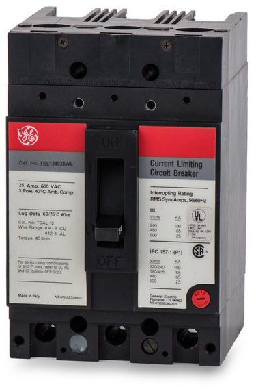 ABB / General Electric TEL134025WL - 25A 3 Pole Miniature Circuit Breaker