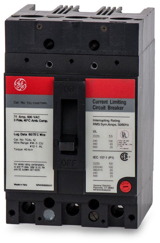 ABB / General Electric TEL136070WL - 70A 3 Pole Miniature Circuit Breaker