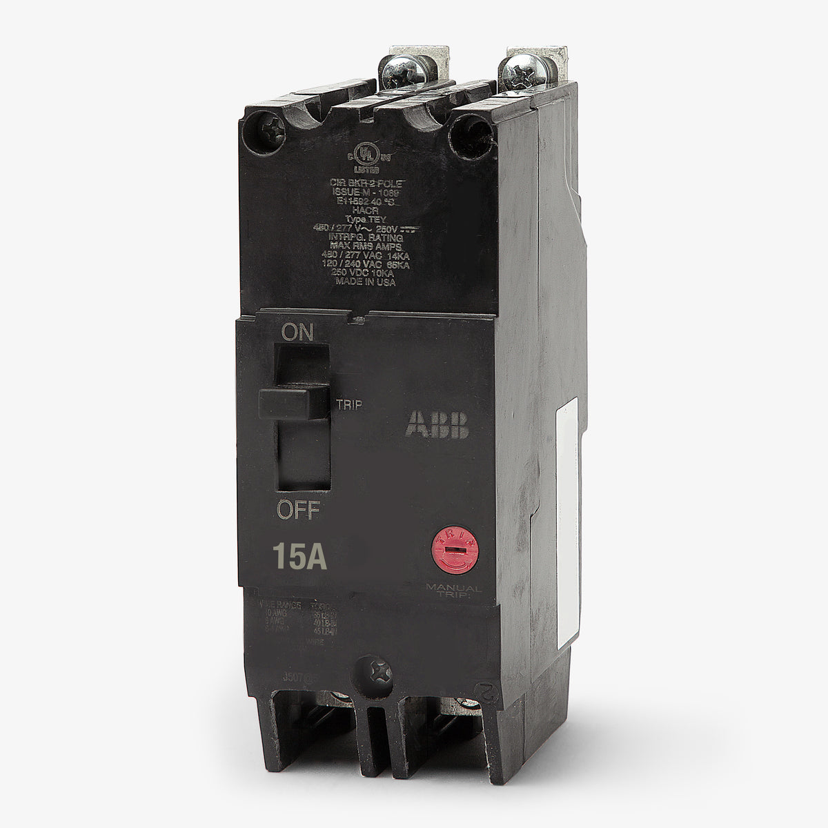 ABB / General Electric TEY215 - 15A 2 Pole Miniature Circuit Breaker