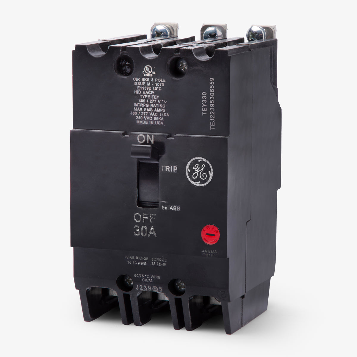 ABB / General Electric TEY330 - 30A 3 Pole Miniature Circuit Breaker