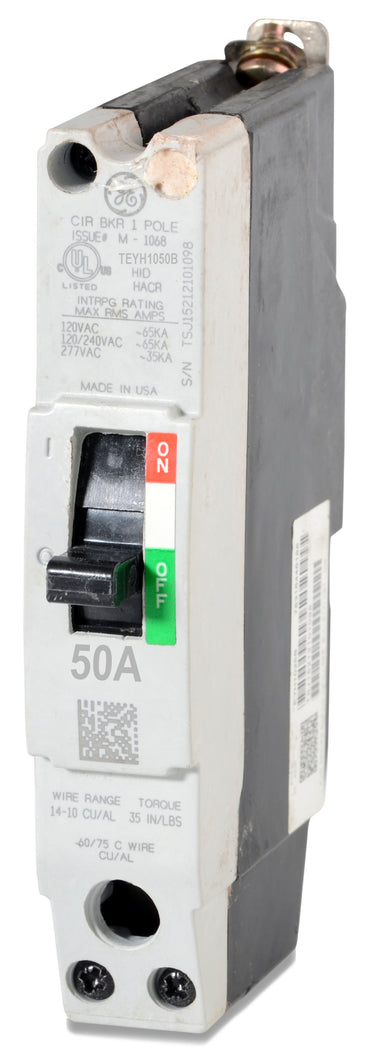 ABB / General Electric TEYH1050B - 50A 1 Pole Miniature Circuit Breaker