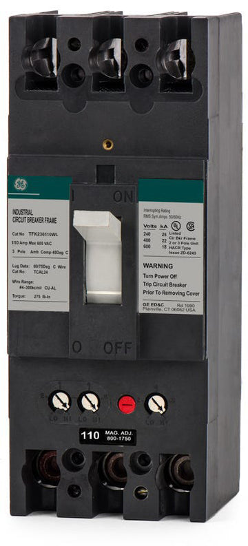 ABB / General Electric TFK236110WL - 110A 3 Pole Molded Case Circuit Breaker