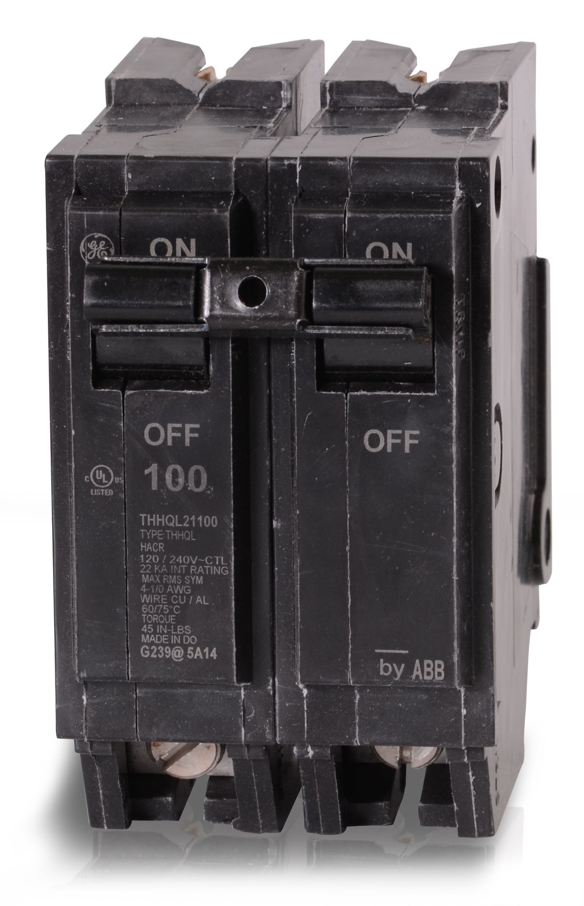 ABB / General Electric THHQL21100 - 100A 2 Pole Molded Case Circuit Breaker