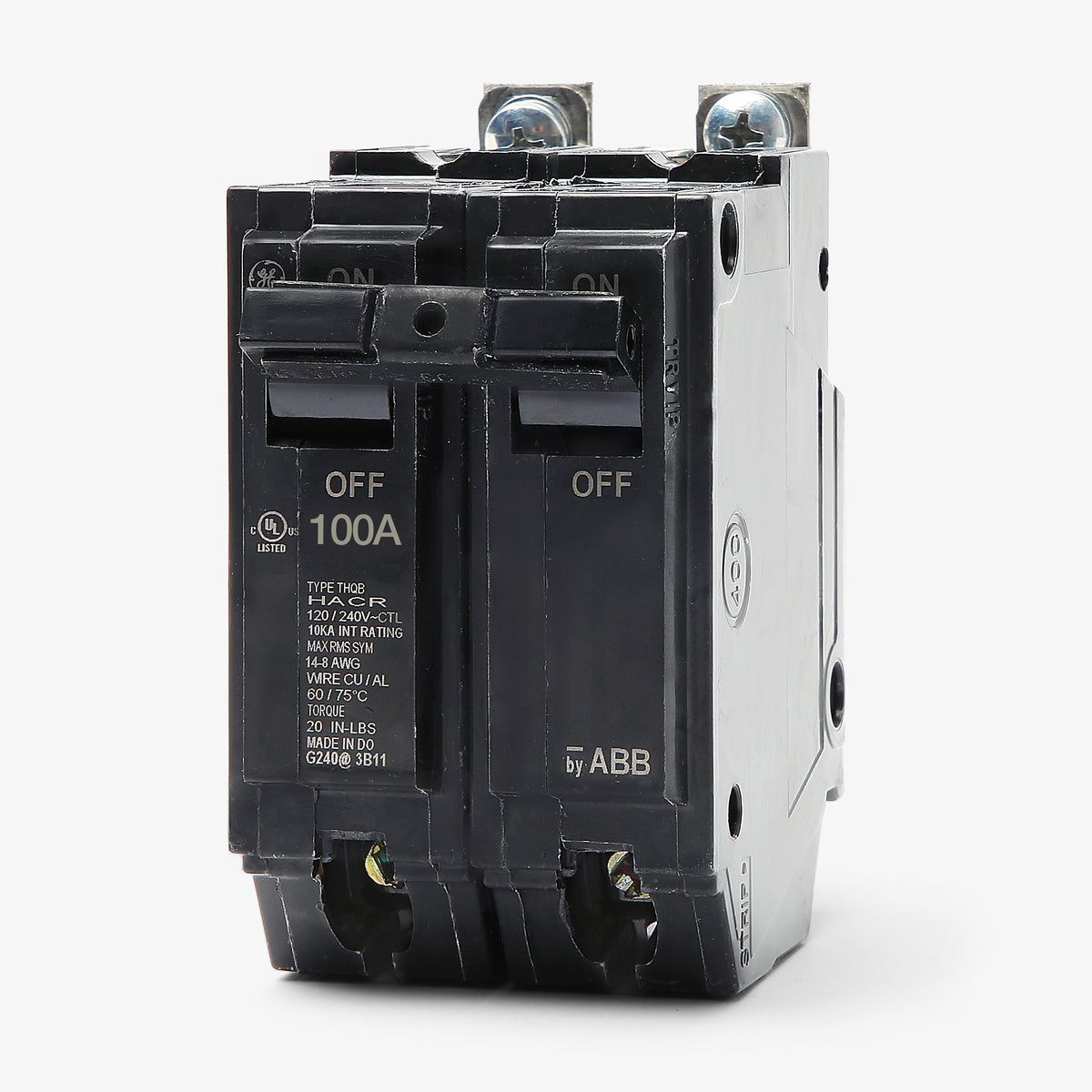 ABB / General Electric THQB21100 - 100A 2 Pole Miniature Circuit Breaker