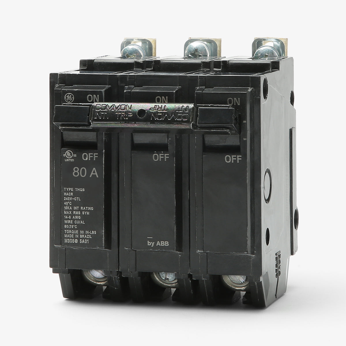 ABB / General Electric THHQB32080 - 80A 3 Pole Molded Case Circuit Breaker