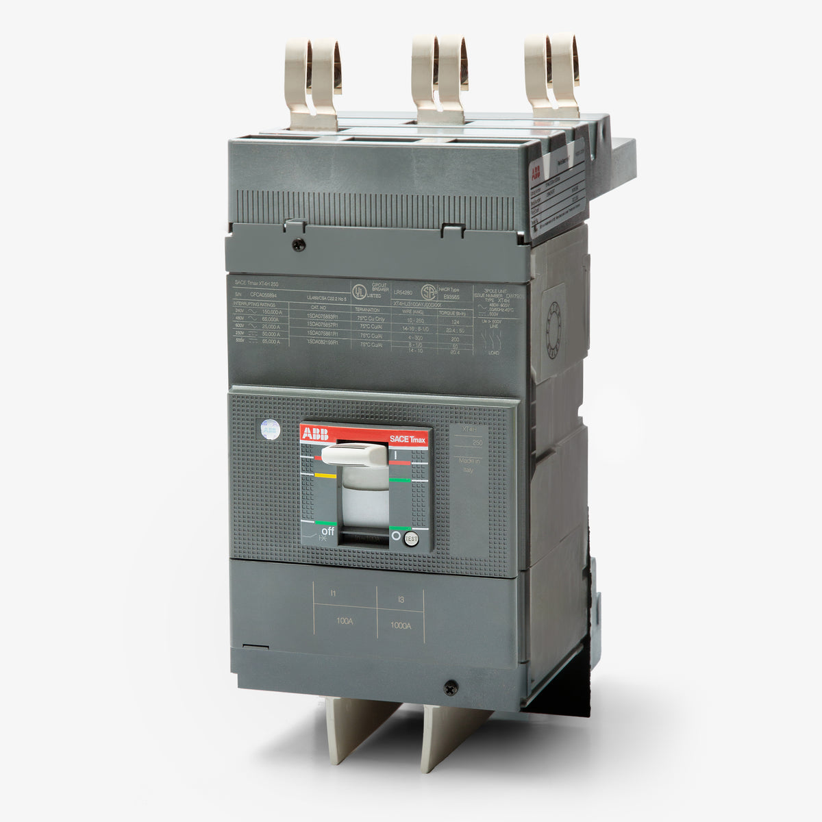 ABB XT4HU3100AYJ000XXX - 100A 3 Pole Molded Case Circuit Breaker