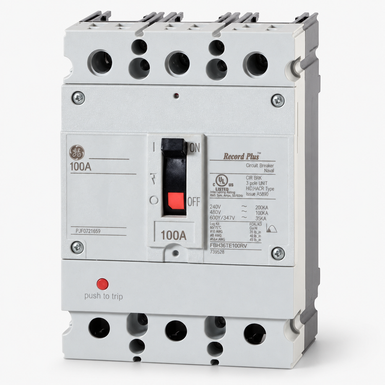 ABB / General Electric FBH36TE100RV - 100A 3 Pole Molded Case Circuit Breaker