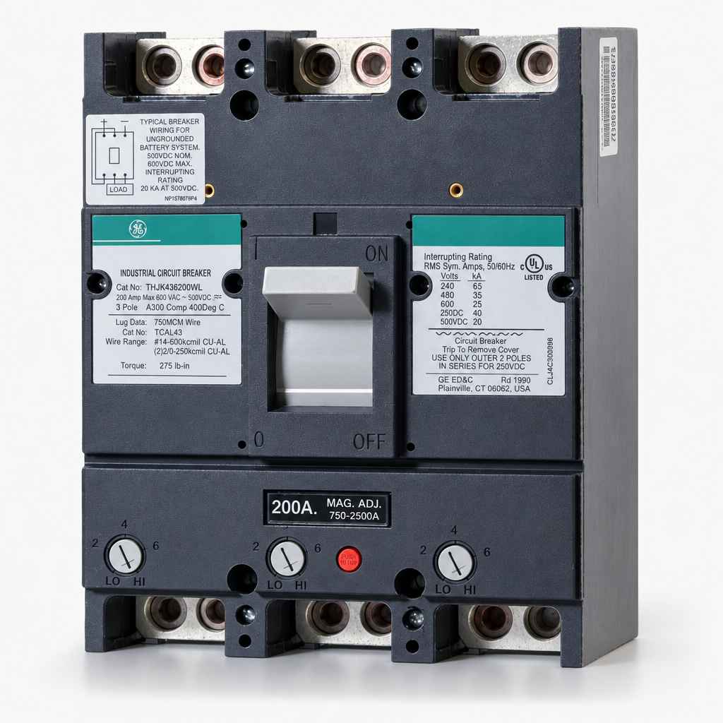 ABB / General Electric THJK436200WL - 200A 3 Pole Molded Case Circuit Breaker