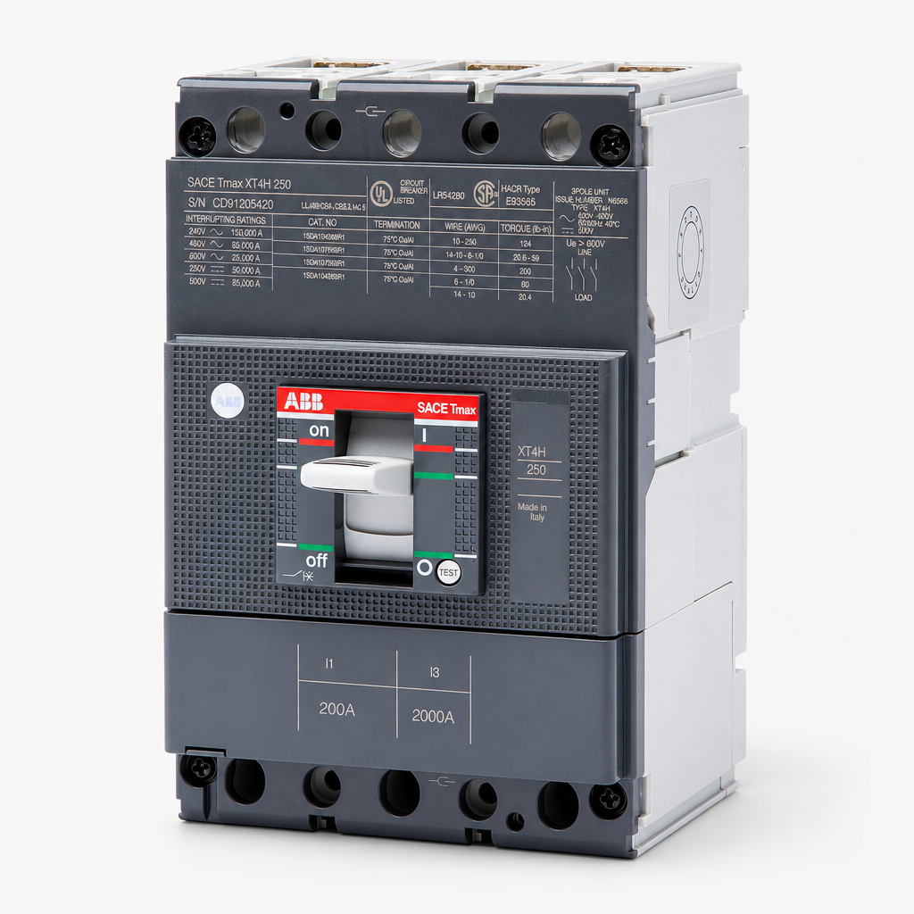 ABB XT4HU3200BYJ000XXX - 200A 3 Pole Molded Case Circuit Breaker