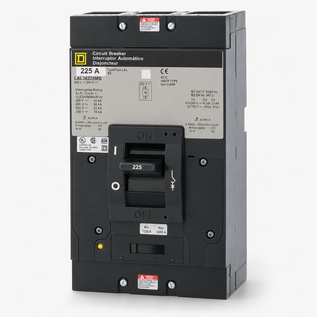 Square D LAL36225MB - 225A 3 Pole Molded Case Circuit Breaker