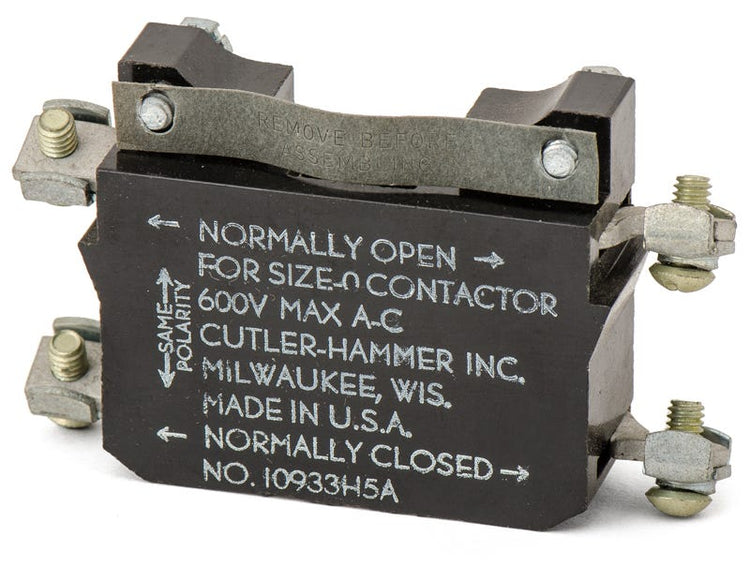 Eaton/Cutler-Hammer 10933H5A Auxiliary Contact Block