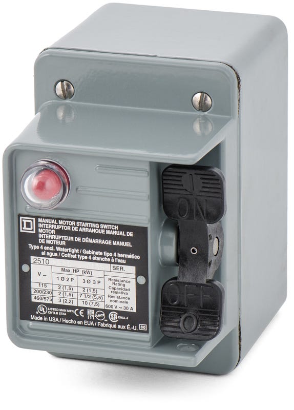 Square D 2510KW2C Non-Reversing Manual Switch – SuperBreakers