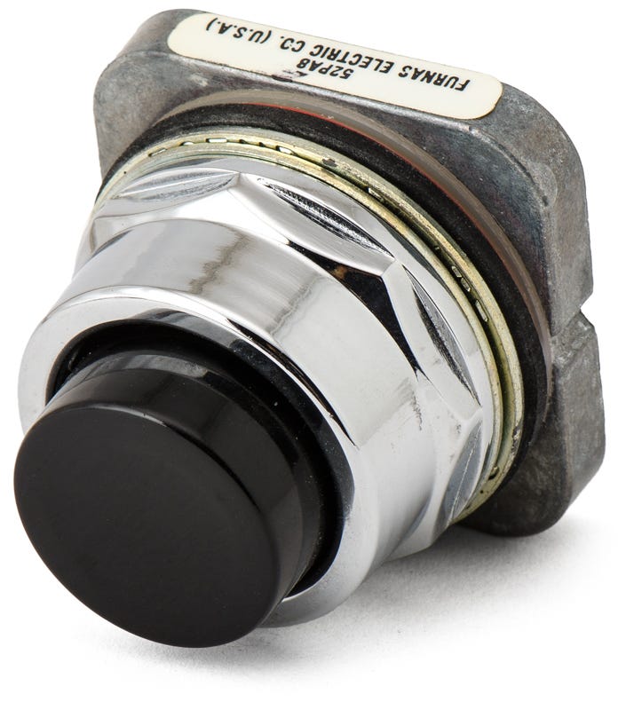 Furnas 52PA8-BLACK Black Push Button