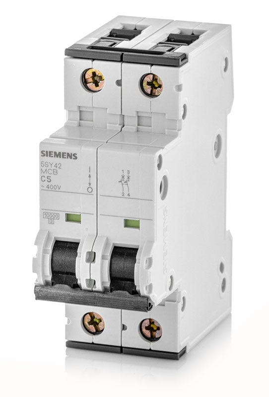 Siemens 5SY4211-7 2 Pole Circuit Breaker